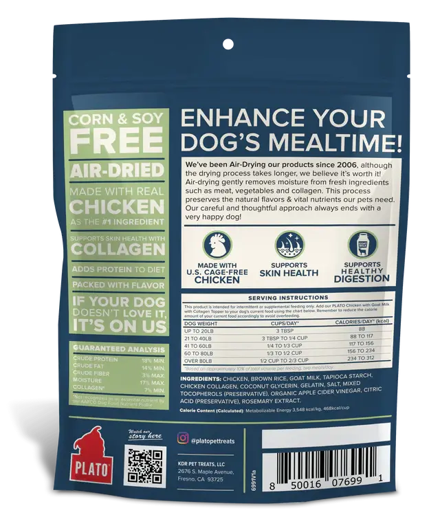 Plato Superfood Chicken With Goat Milk & Collagen Food Topper 2