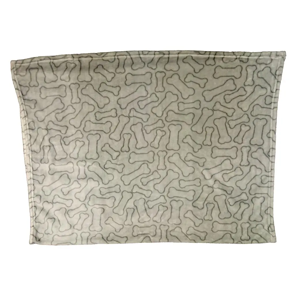 Ethical Pet Snuggler Bones Blanket Gray 1