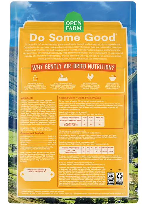 Open Farm Air Dried Harvest Chicken Recipe For Dogs 2