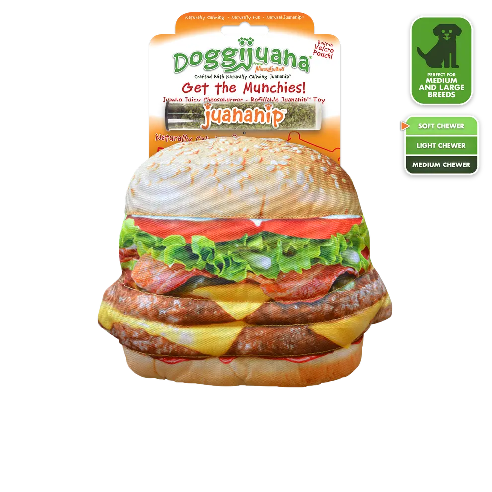 Doggijuana Get The Munchies Refillable Cheeseburger Toy 1