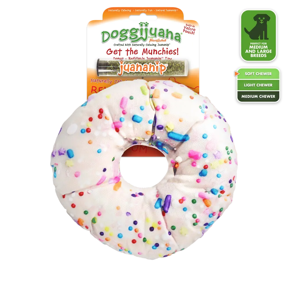 Doggijuana Get The Munchies Refillable Donut Toy 1