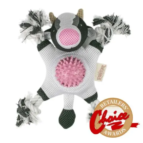 Territory Cow 2-In-1 Dog Toy 1