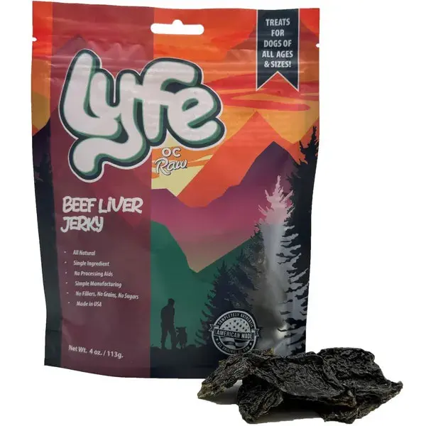 Oc Raw Lyfe Beef Liver Jerky Dog Treats 1