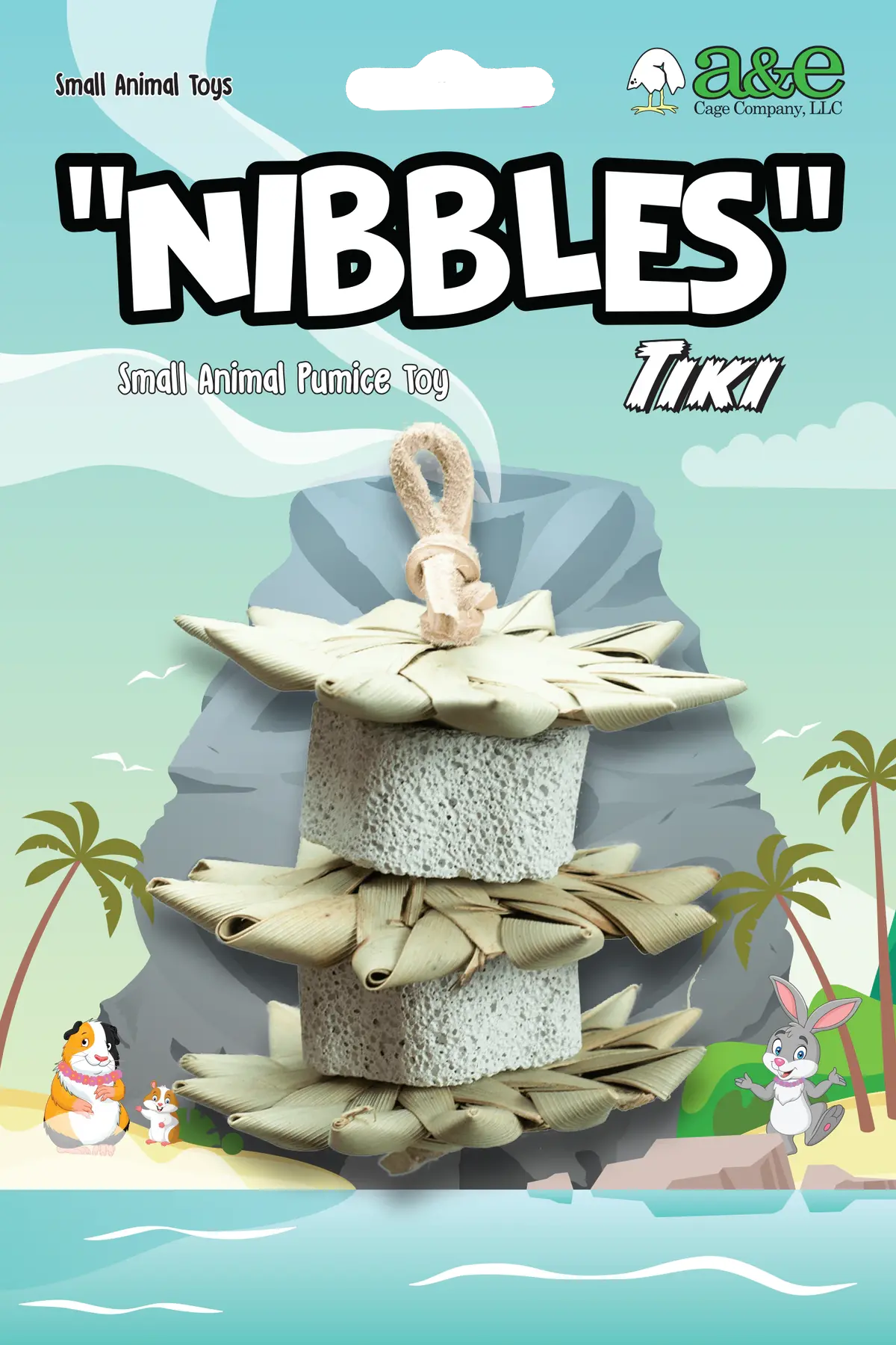 A & E Cage Nibbles S'mores Pumice Palm Stacks Small Animal Toy 1