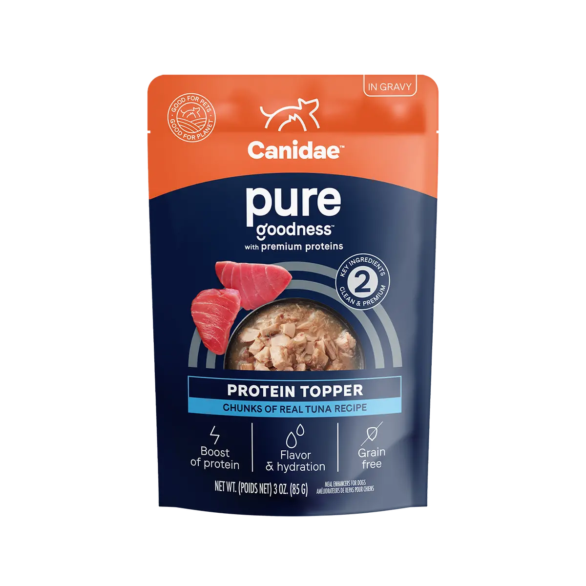 Canidae Pure Protein Topper Chunks Of Real Tuna In Gravy Wet Dog Food 1