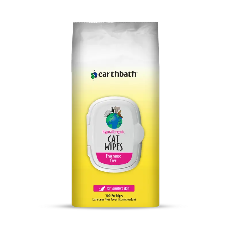 Earthbath Hypoallergenic Fragrance Free Grooming Cat Wipes 1