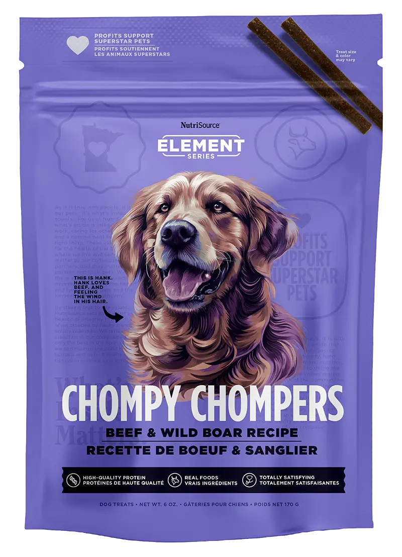 Nutrisource Beef & Wild Boar Chompy Chompers Dog Treats 1