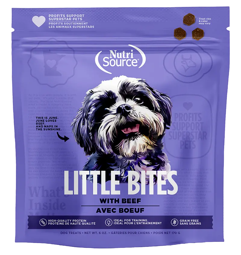 Nutrisource Grain Free Beef Little Bites Dog Treats 1