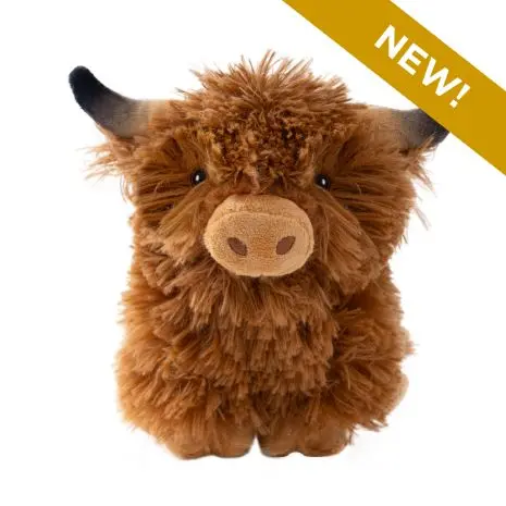 Tall Tails Highland Cow With Squeaker Dog Toy 1
