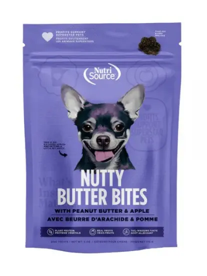 Nutrisource Nutty Butter Bites Peanut Butter & Apple Dog Treats 1