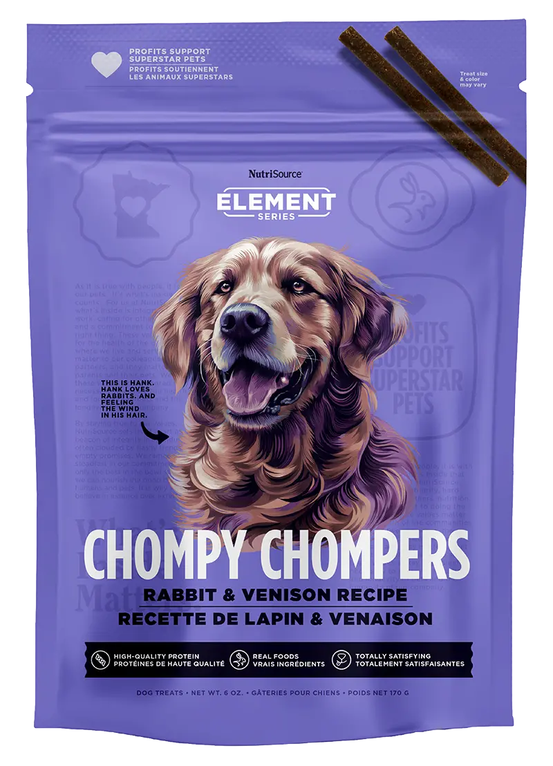 Nutrisource Rabbit & Venison Chompy Chompers High Protein Dog Treats 1