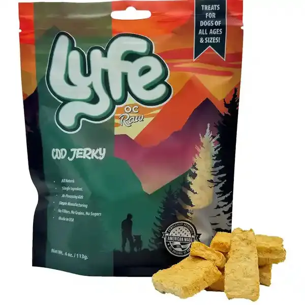 Oc Raw Lyfe Cod Jerky Dog Treats 1
