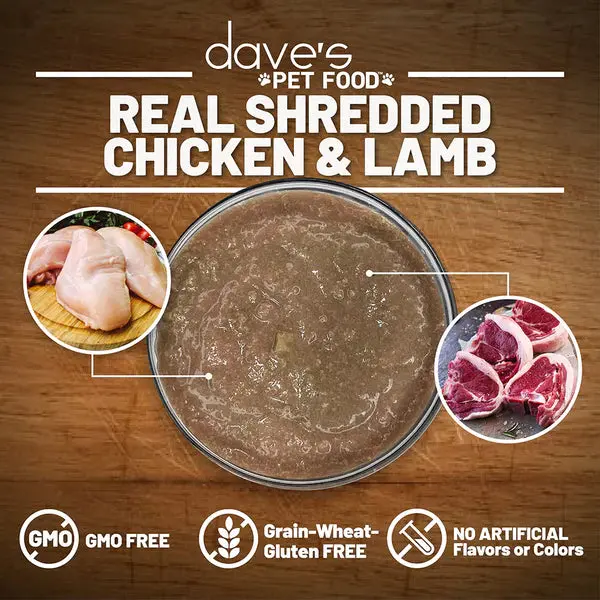Dave's Shredded Chicken & Lamb Dinner In Gravy Wet Cat Food 2