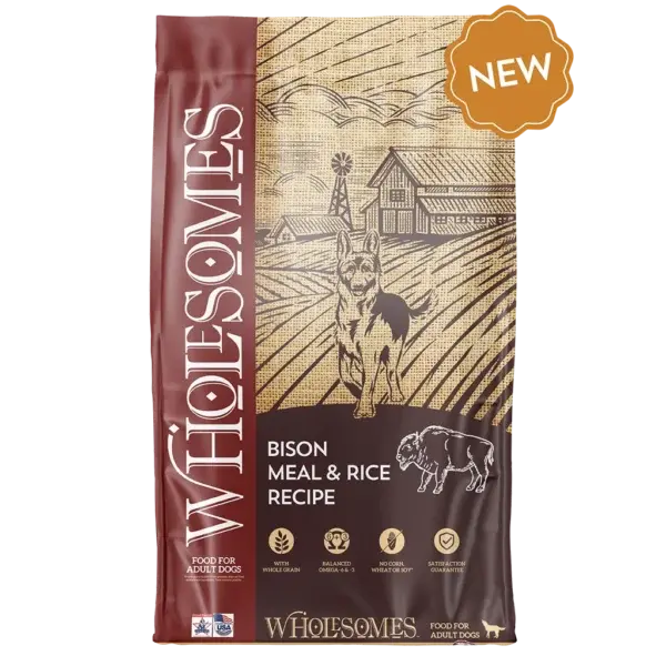 Wholesomes Bison Meal & Rice For Adult Dogs 1