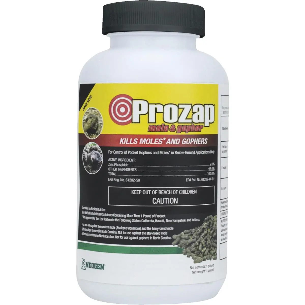 Prozap 1 Lb. Pellets Mole & Gopher Killer Bait 1