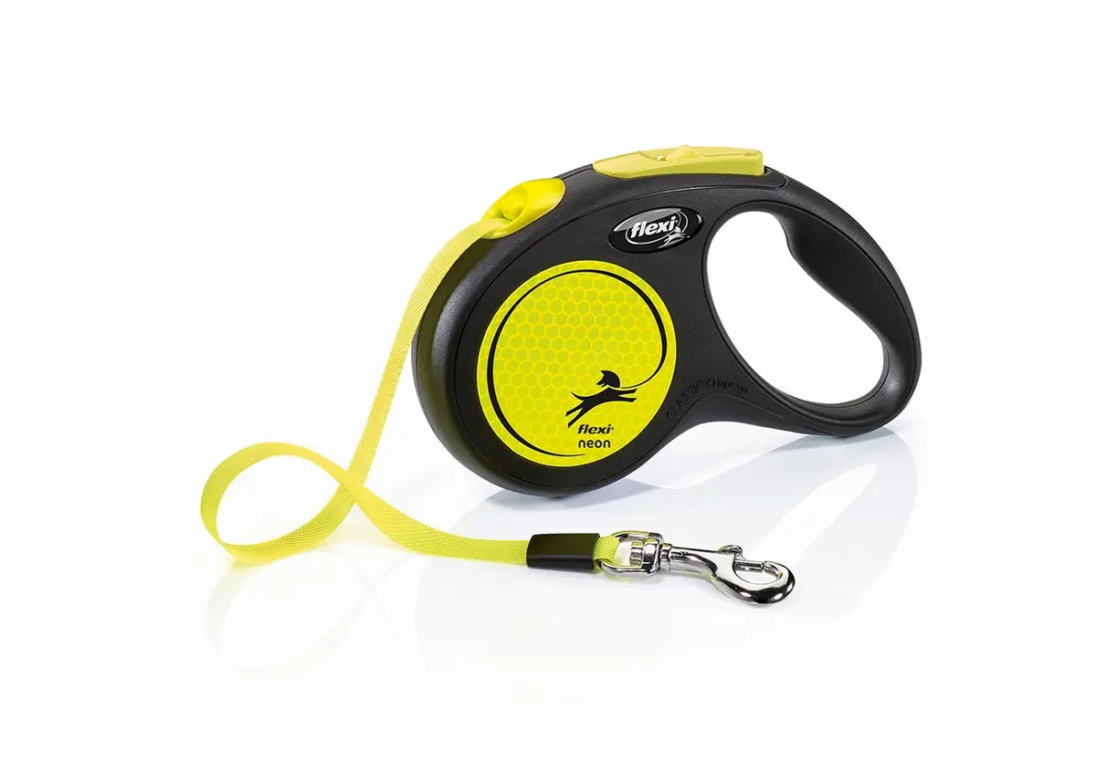 Flexi Neon Retractable Tape Dog Leash 1