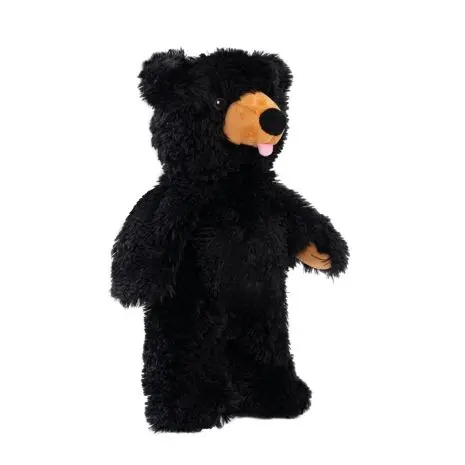 Tall Tails Stuffless Black Bear Squeaker Dog Toy 1