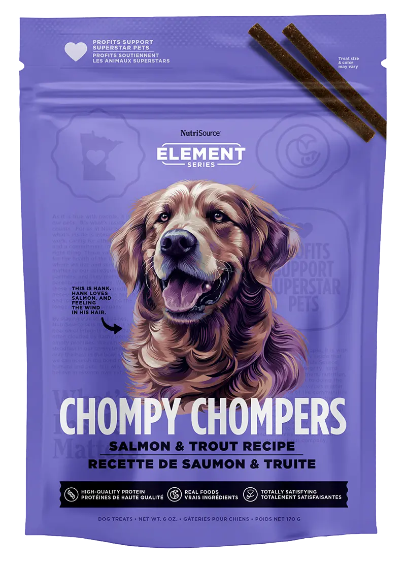 Nutrisource Salmon & Trout Chompy Chompers Dog Treats 1