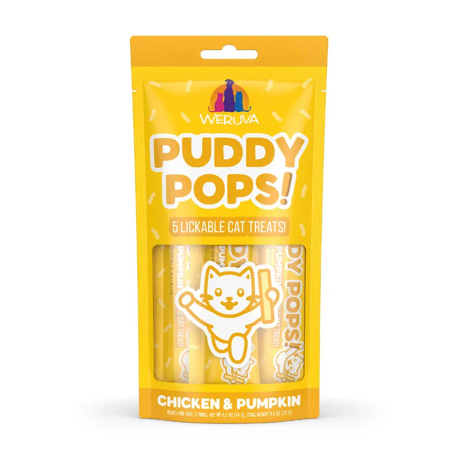 Weruva Puddy Pops Lickable Chicken & Pumpkin Cat Treat 1
