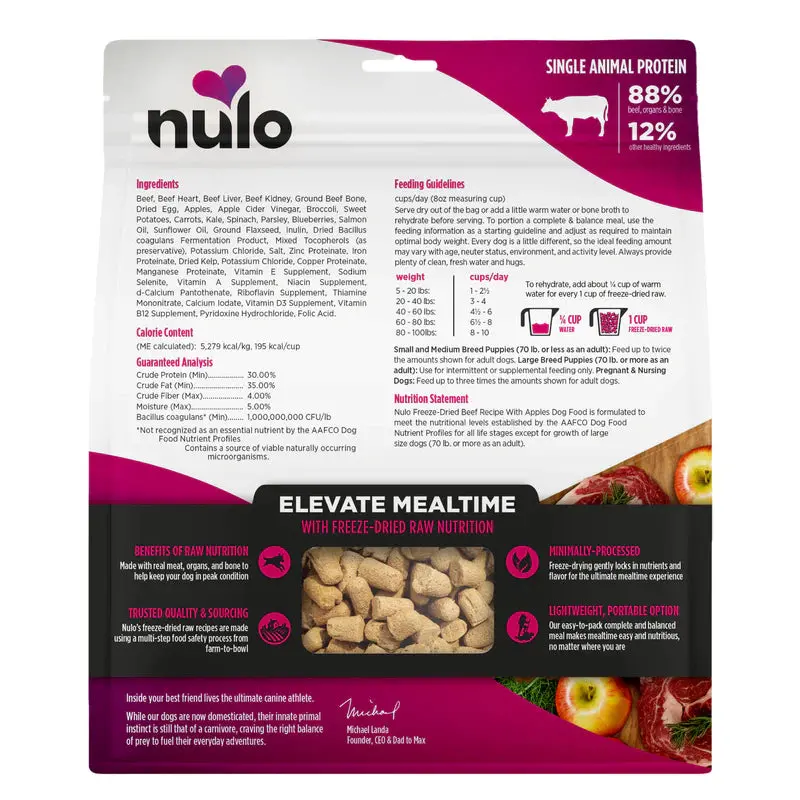 Nulo Freeze-Dried Raw Beef & Apples 2