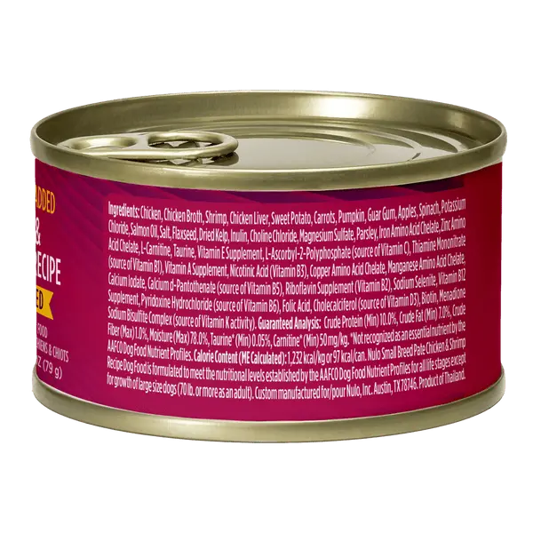 Nulo Small Breed Pate For Puppy & Adult Chicken & Shrimp Recipe 1