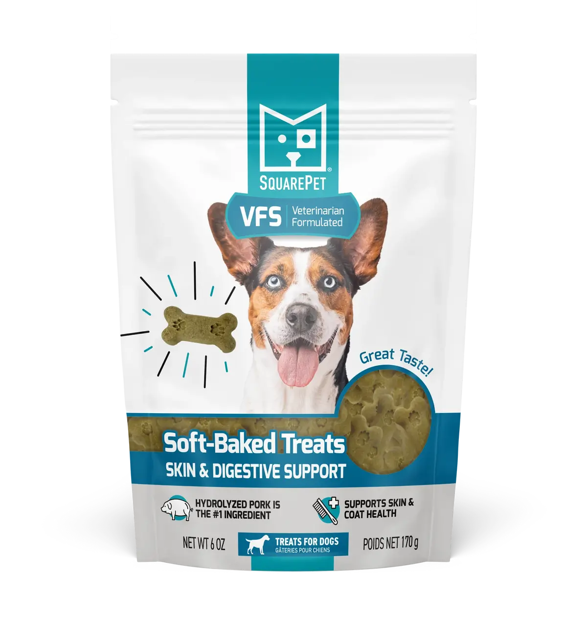 Squarepet Vfs® Skin & Digestive Support Soft-Baked Treats For Dogs 1