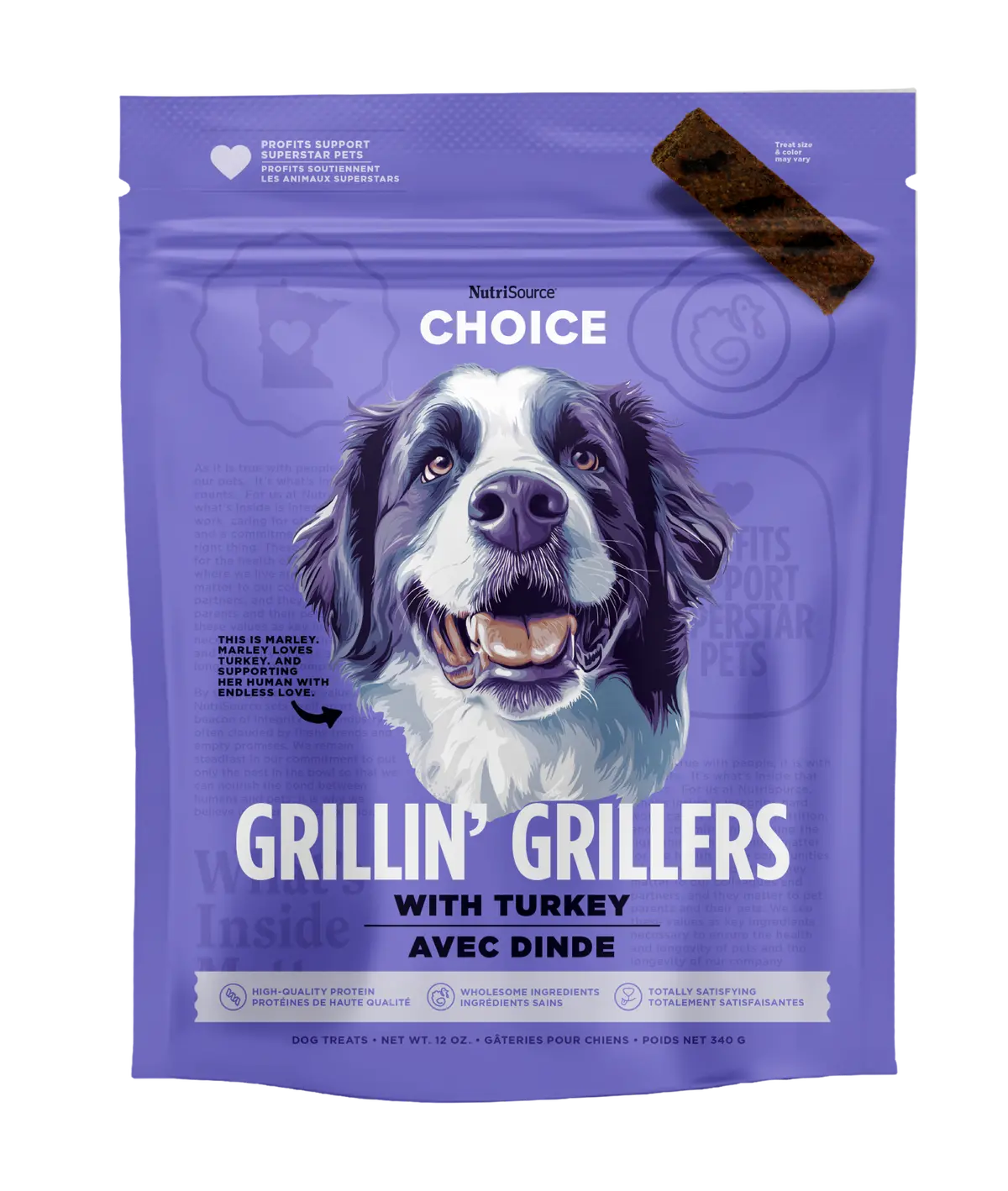 Nutrisource Turkey Grillin' Grillers Dog Treats 1