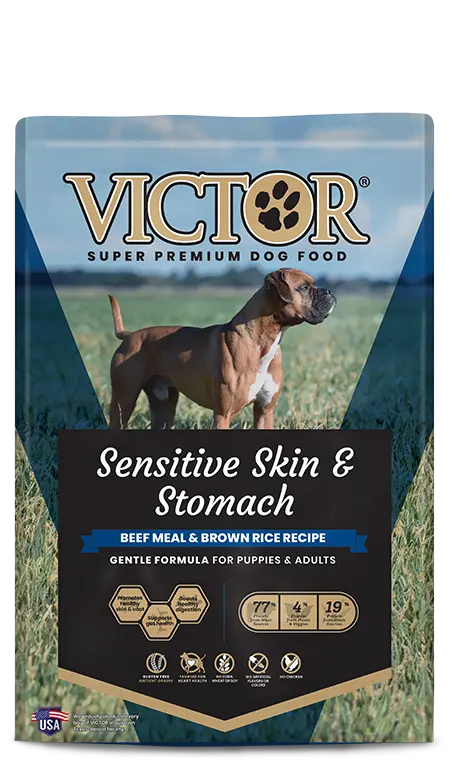 Victor Pet Sensitive Skin & Stomach Beef Meal & Brown Rice Recipe Dry Dog Food 1