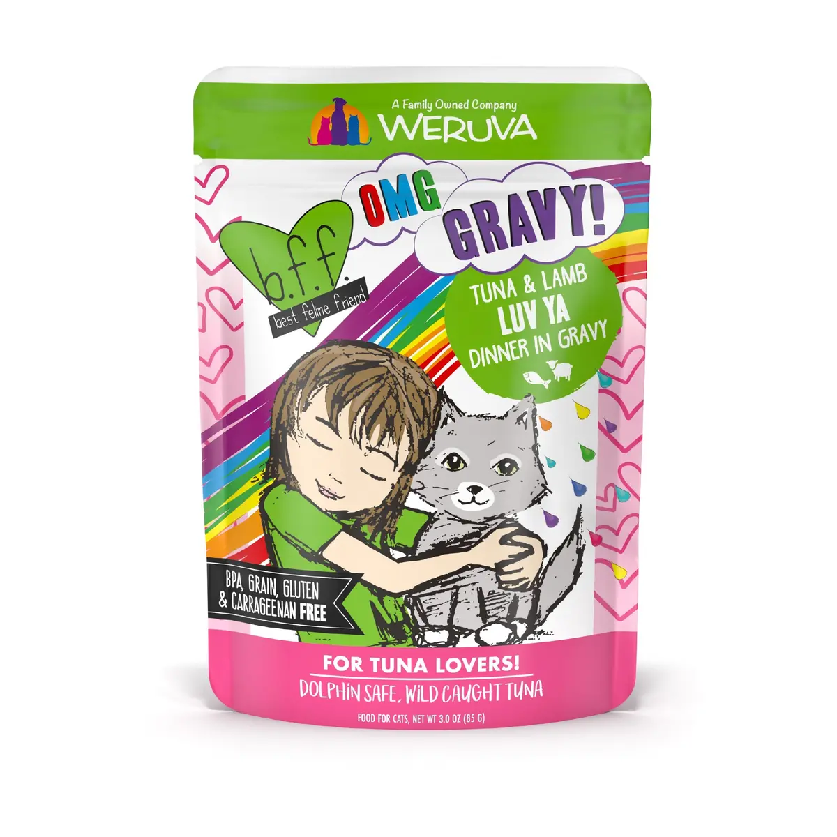 Weruva Bff Tuna & Lamb Luv Ya Recipe Pouches Wet Cat Food 1