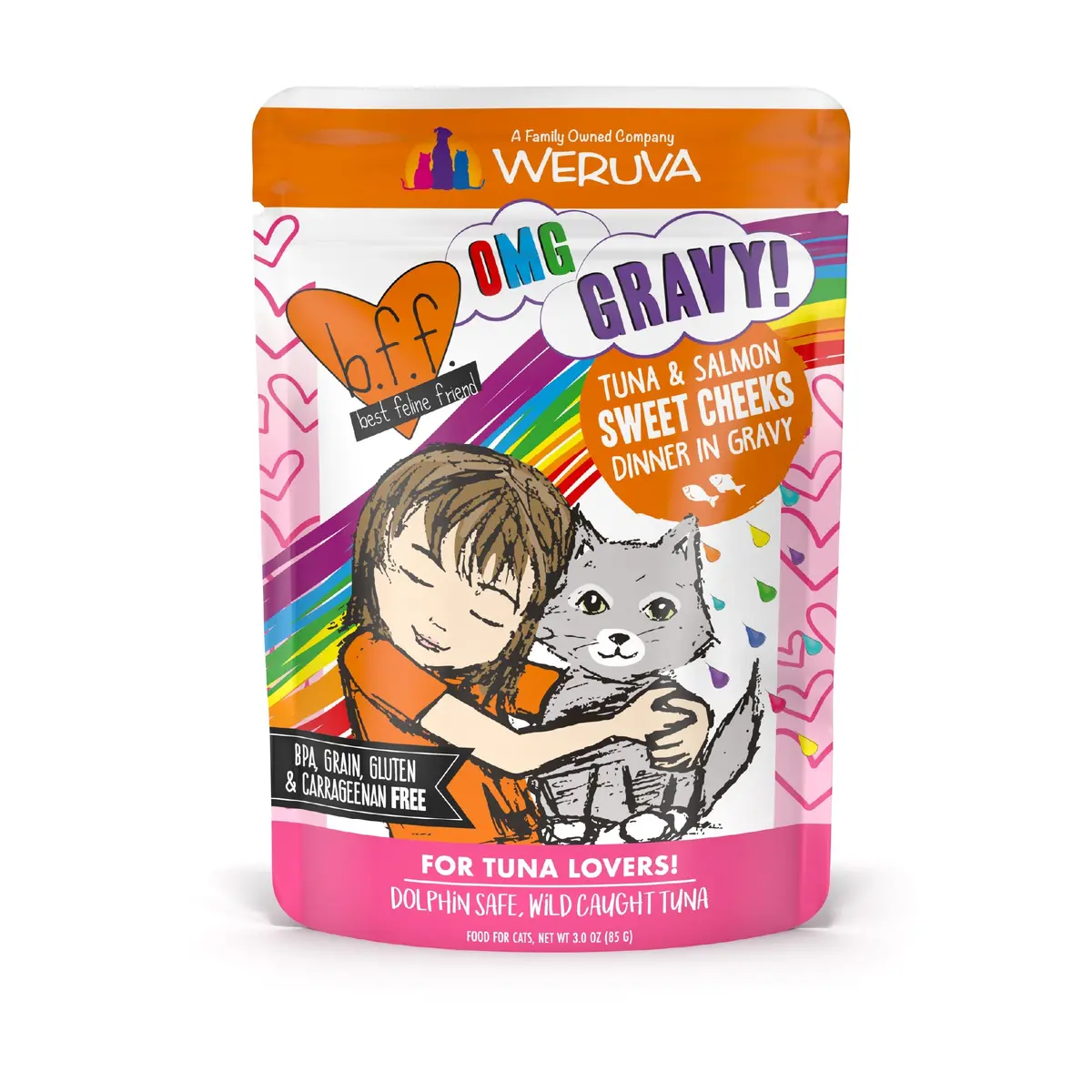 Weruva Bff Tuna & Salmon Sweet Cheeks Recipe Pouches Wet Cat Food 1