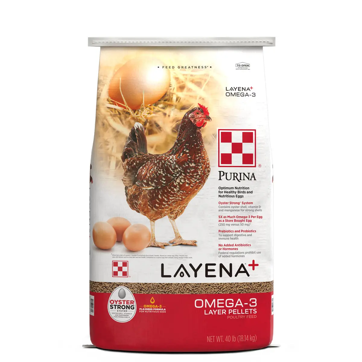Purina® Layena®+ Omega-3 Chicken Feed Pellets 1