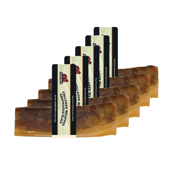 Redbarn Collagen Wrapped Esophagus Slice Dog Chews 1