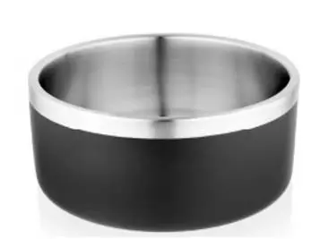 Qt Dog Double-Wall Stainless Steel Pet Bowl
