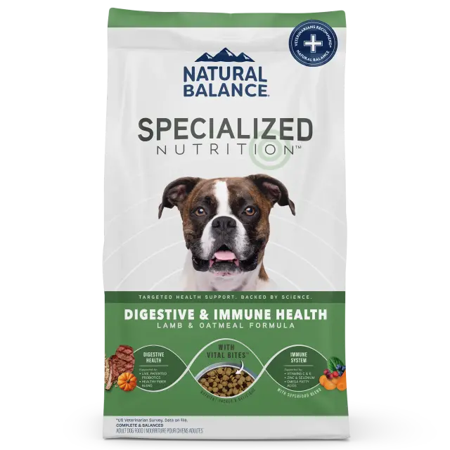 Natural Balance Digestive & Immune Health Lamb & Oatmeal Formula Dry Dog Food 1