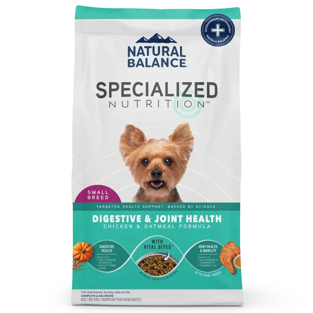 Natural Balance Small Breed Digestive & Joint Health Chicken & Oatmeal Formula Dry Dog Food 1