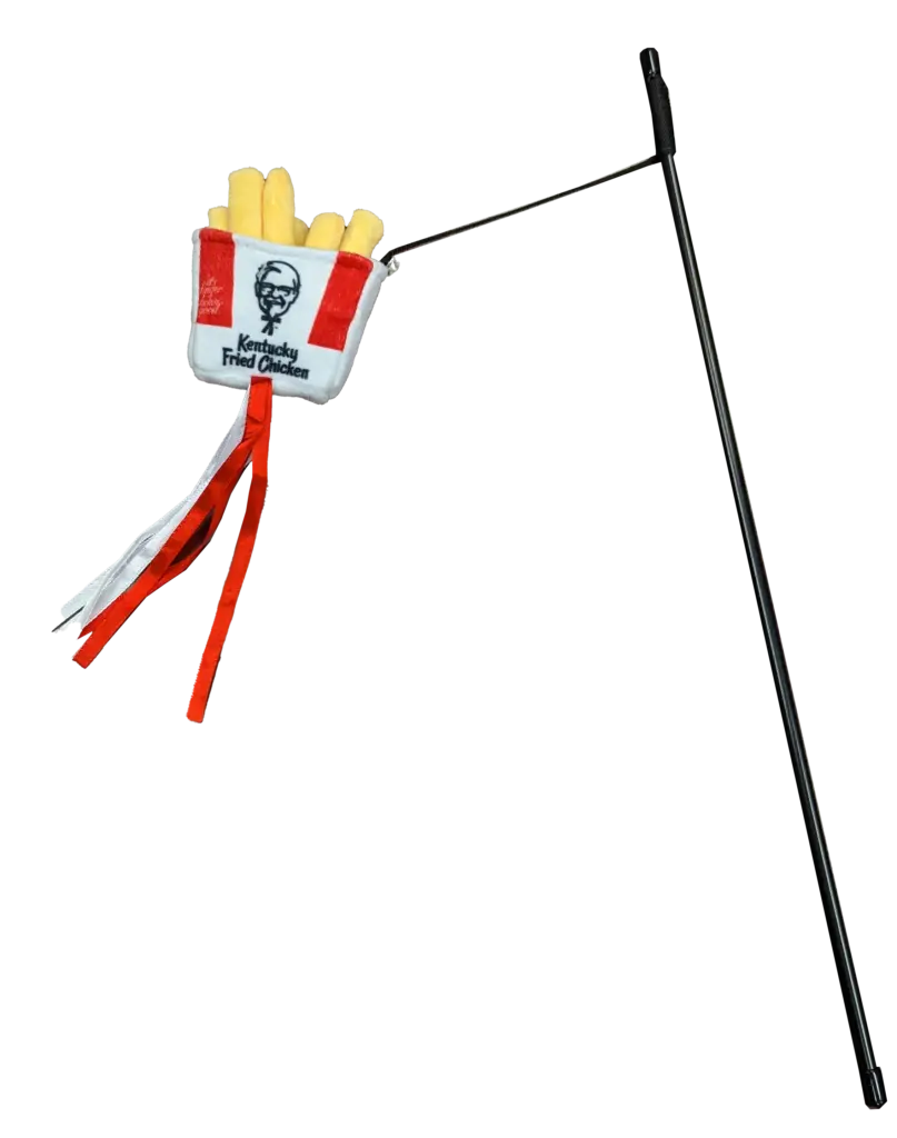 Ethical Pet Spot Kentucky Fried Chicken Fries Wand With Catnip Cat Toy 1