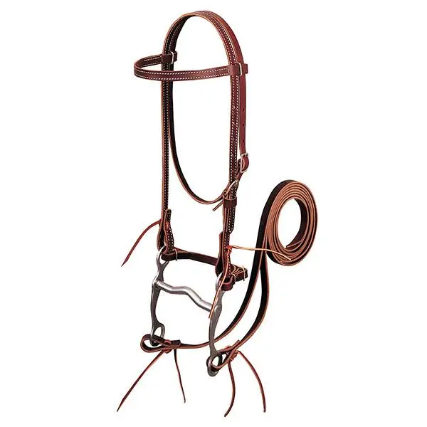 Weaver Latigo Leather Browband Bridle With Single Cheek Buckle 1