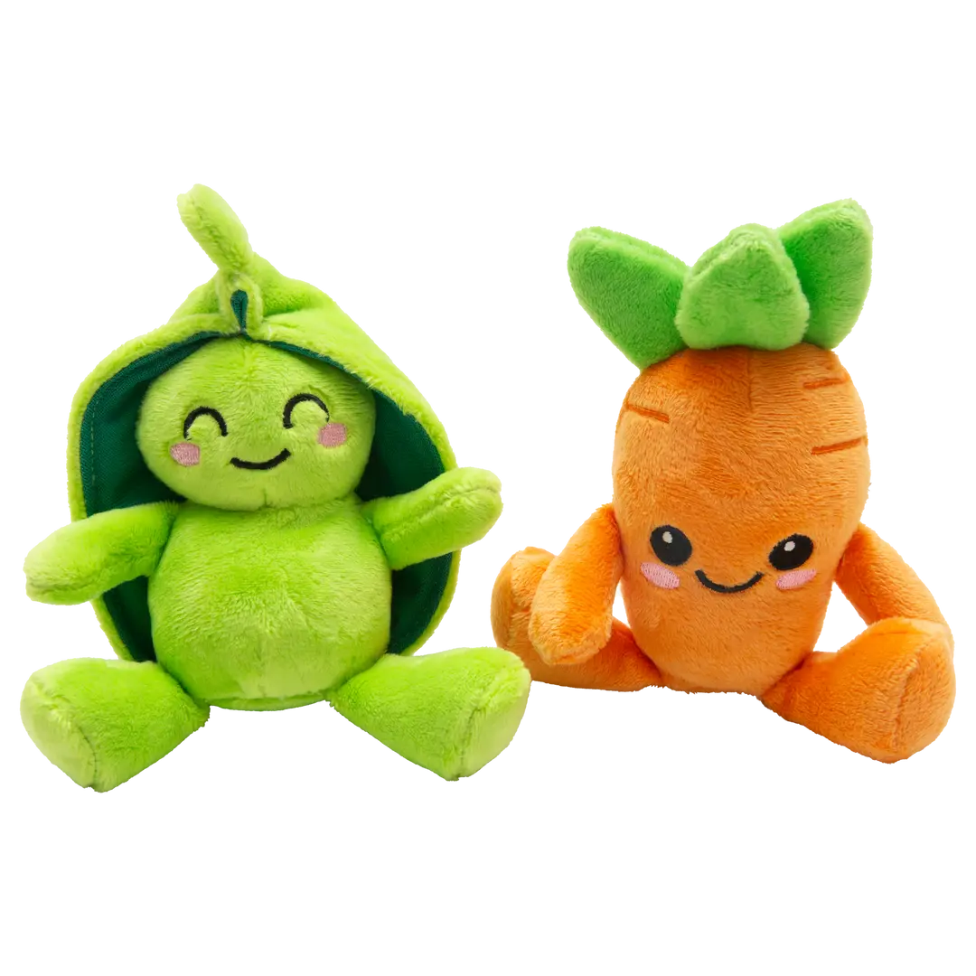 Snugarooz Carrot And Pea Dog Toy 1