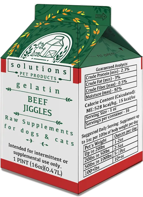 Solutions Pet Products Beef Jiggles For Dogs & Cats 1