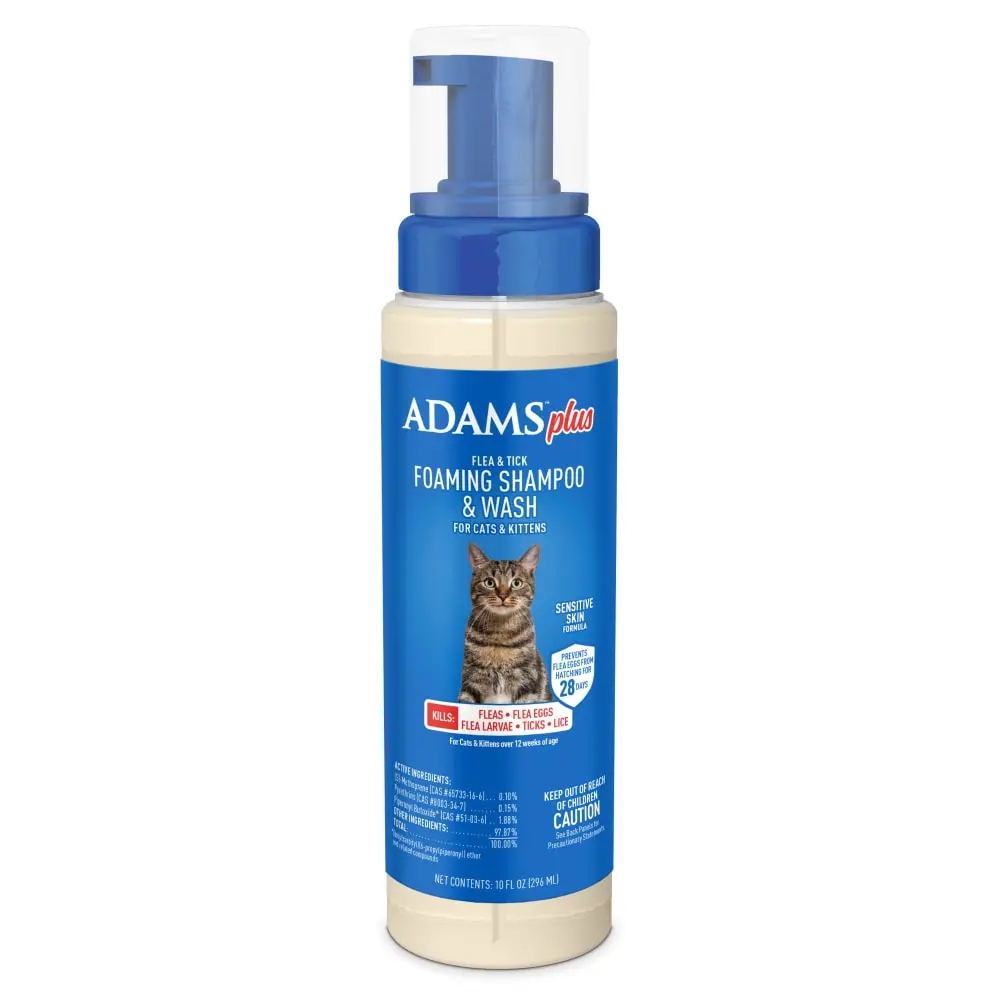 Adams™ Plus Flea & Tick Foaming Shampoo & Wash For Cats & Kittens 1