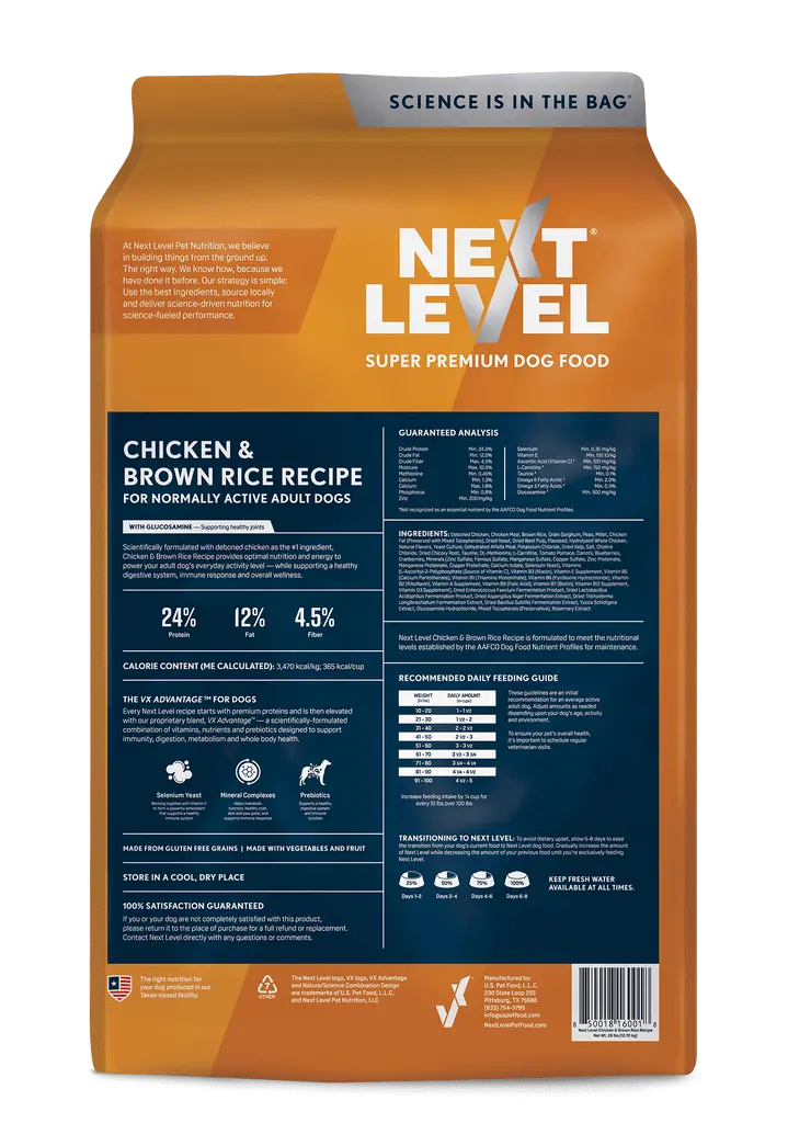 Next Level Chicken & Brown Rice Recipe Super Premium Dog Food 2