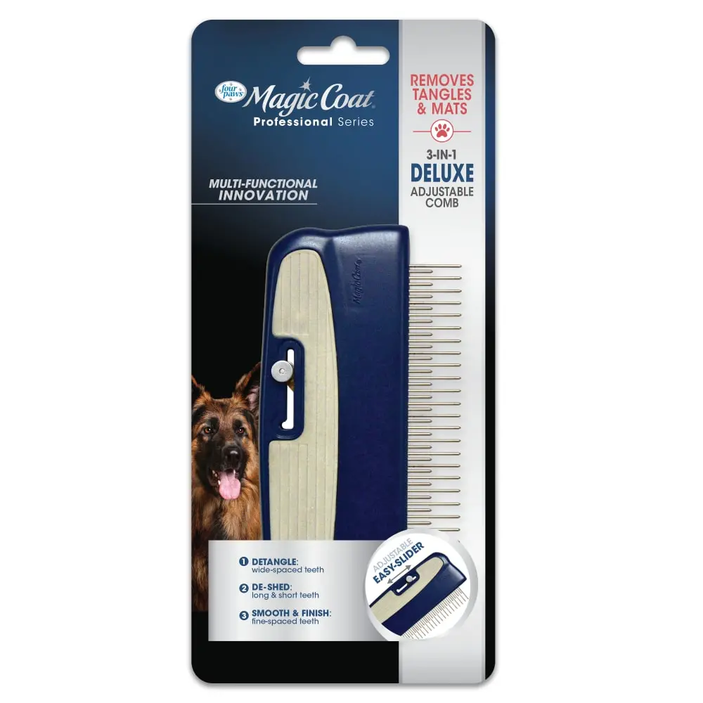 Four Paws Magic Coat® Professional Series 3-In-1 Deluxe Adjustable Dog Comb 1