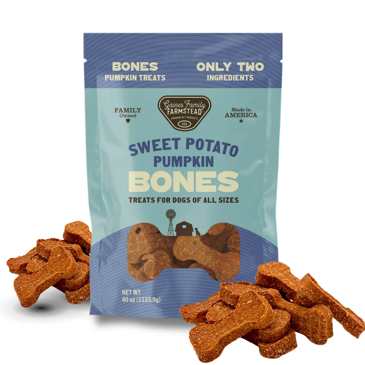 Gaines Family Farmstead Sweet Potato And Pumpkin Bones Treats For Dogs 1