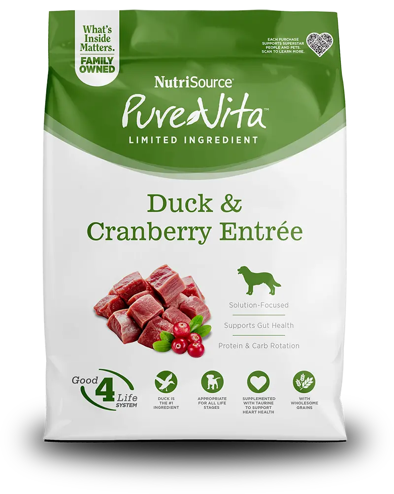 Nutri Source Duck & Cranberry Entrée Limited Ingredient Dog Food 1