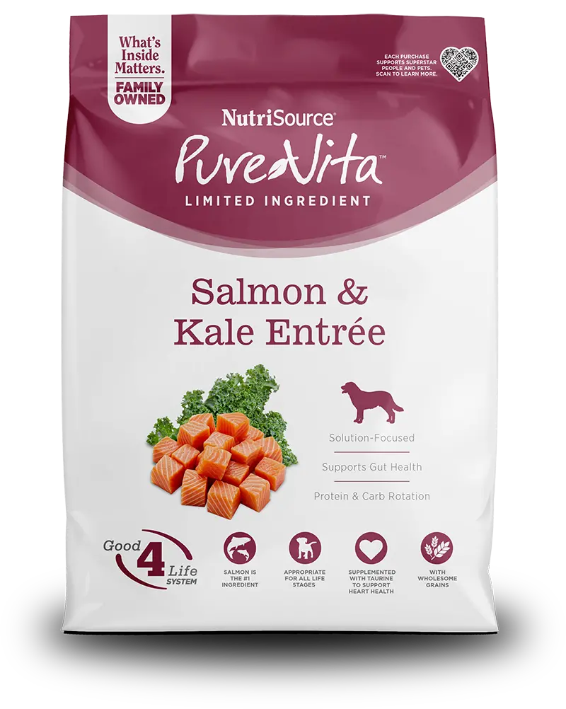 Nutrisource® Purevita™ Salmon & Kale Entrée Limited Ingredient Dog Food 1
