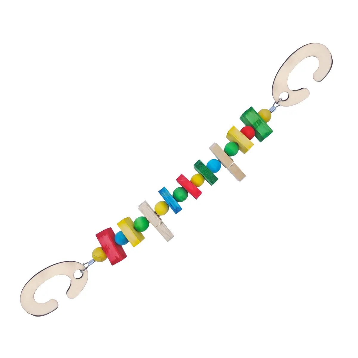 A&E Cage Hanging Wood Chew With Treat Clips 1