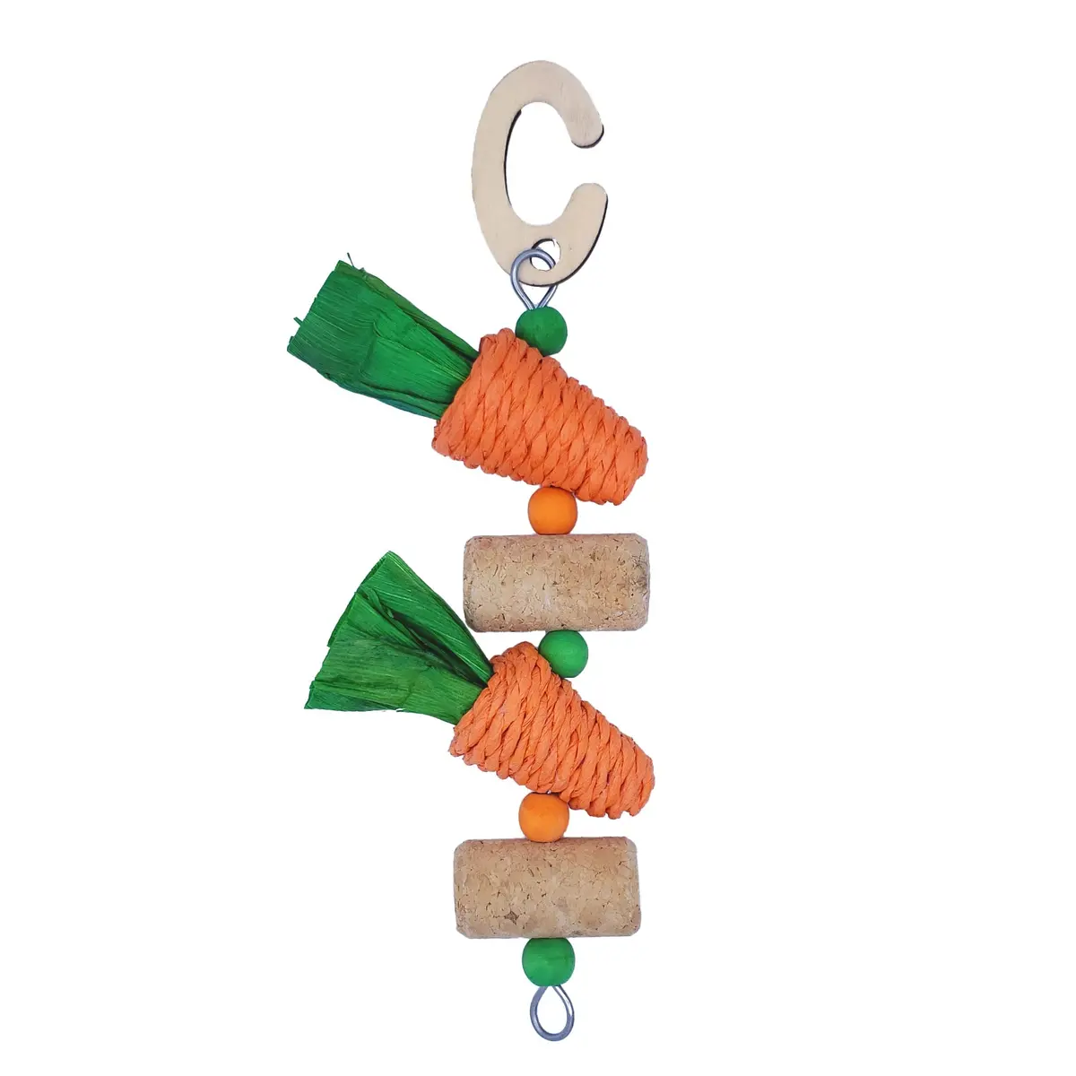 A&E Cage Carrot & Cork Jingle Small Animal Toy 1