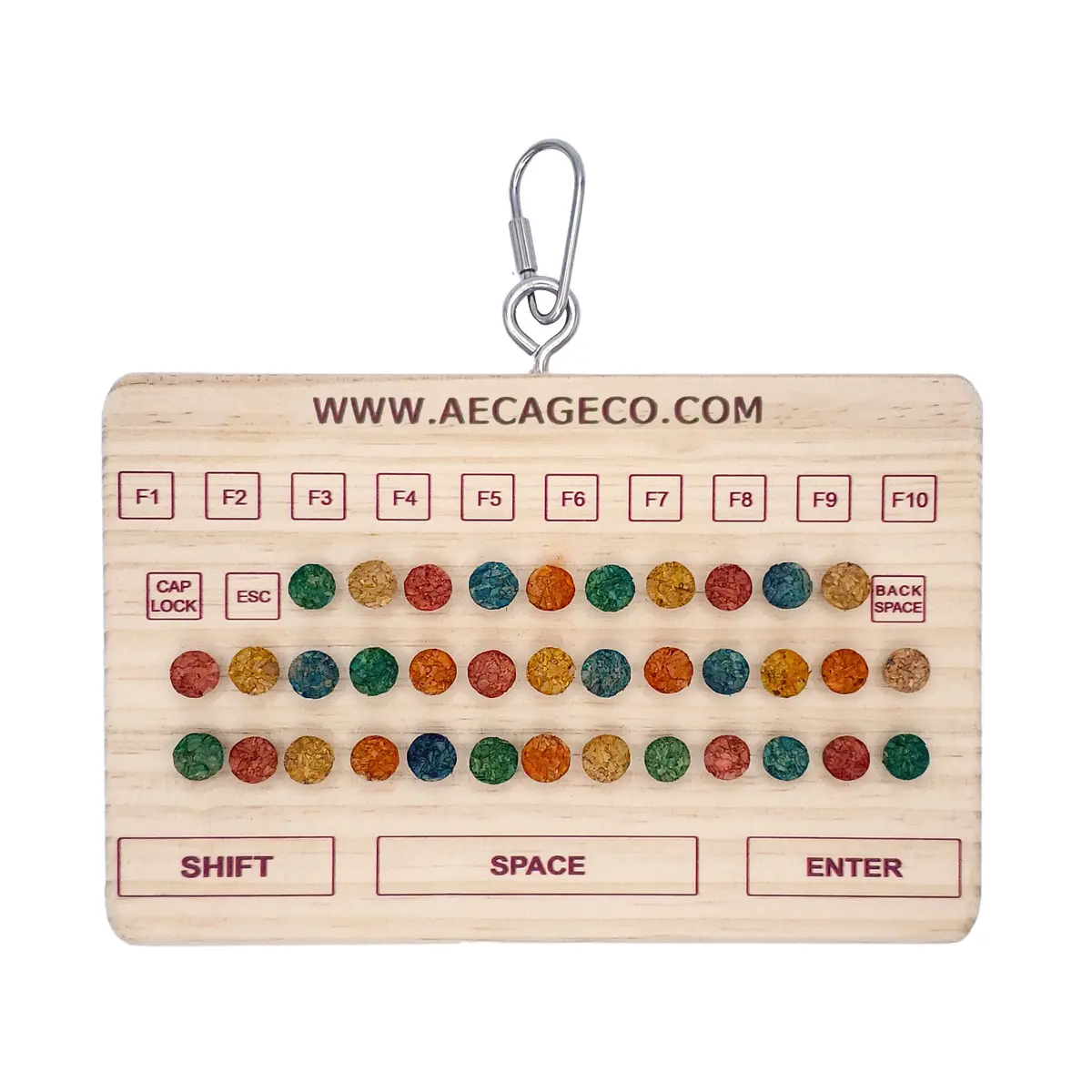 A&E Wood And Cork Keyboard Bird Toy 1