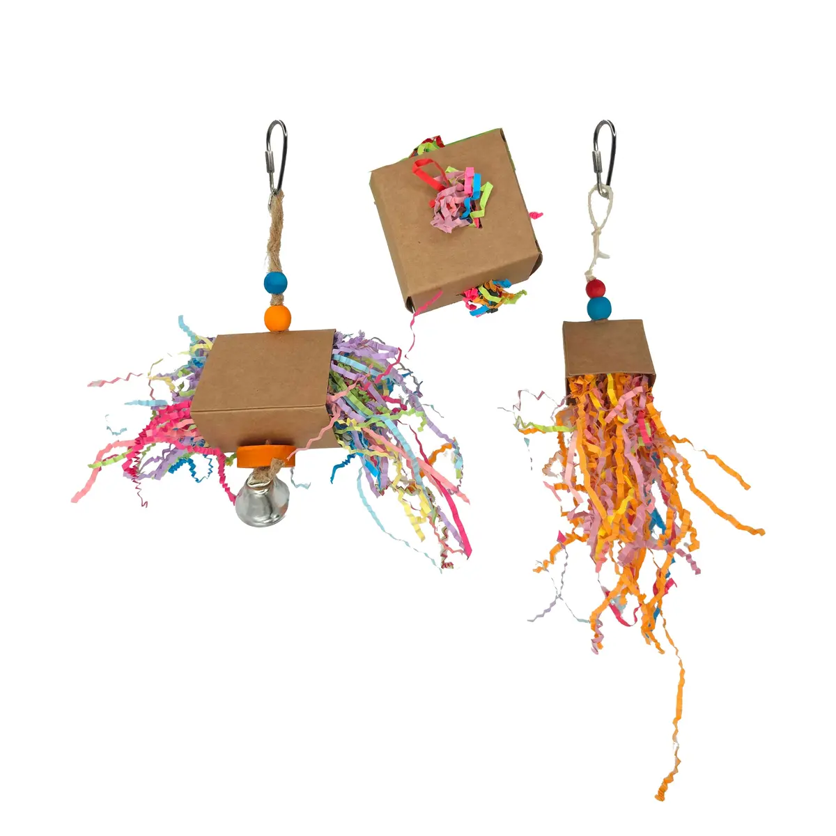 A&E Cage Crinkle Huts Variety Pack Bird Toy 1