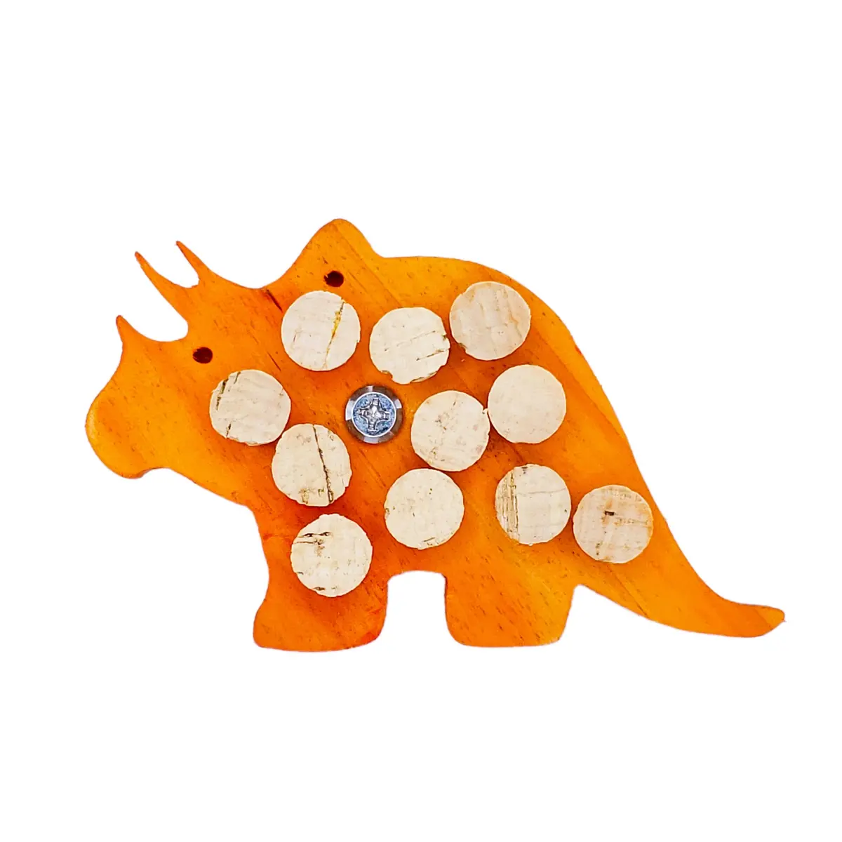 A&E Cage Triceratops Cork Bird Toy 1
